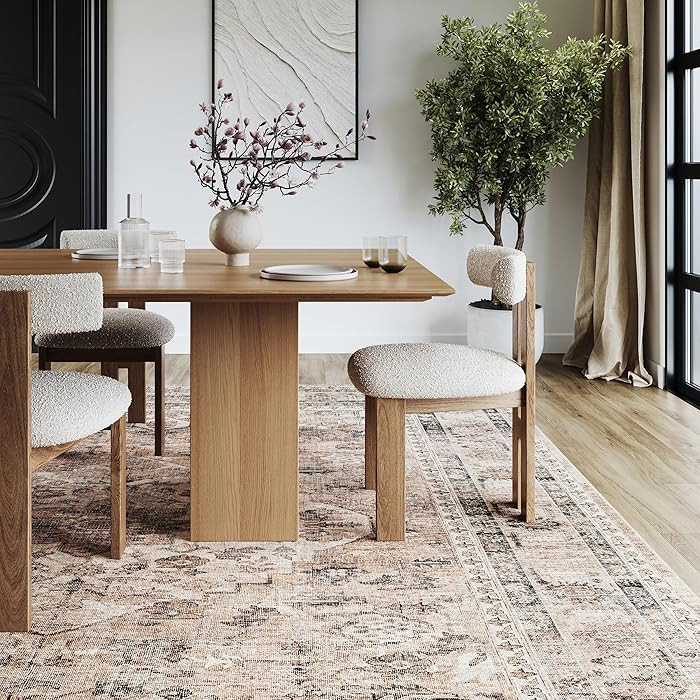 nuLOOM 6' x 9' Machine Washable Area Rug with Waterproof Spill Proof Surface, Non Slip Backing an... | Amazon (US)