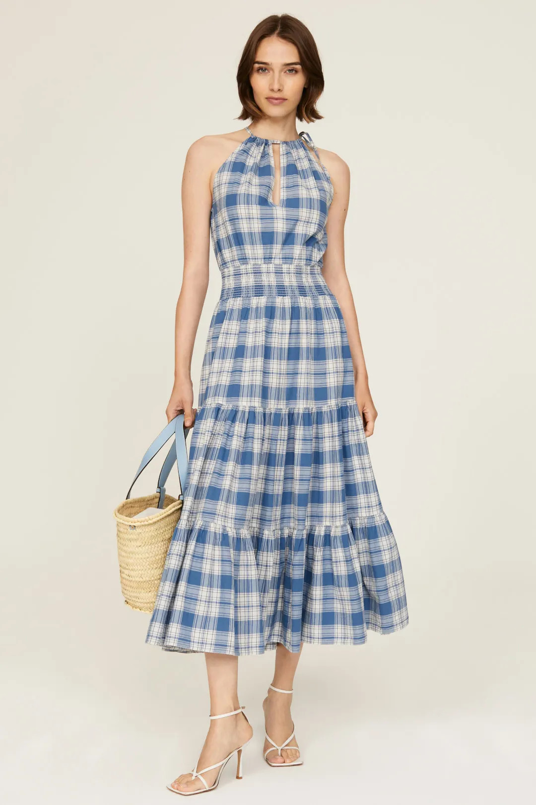 Blue Plaid Day Dress | Rent the Runway