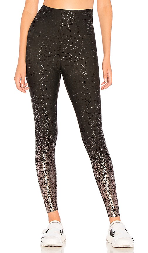 Beyond Yoga Alloy Ombre High Waisted Midi Legging in Black & Gunmetal Speckle | Revolve Clothing (Global)
