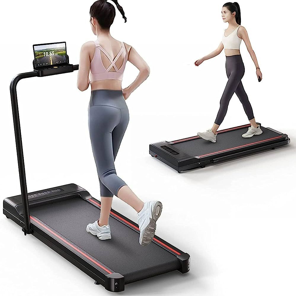 Treadmill-Walking Pad-Under Desk Treadmill-2 in 1 Folding Treadmill-Treadmills for Home-Black Red | Amazon (US)