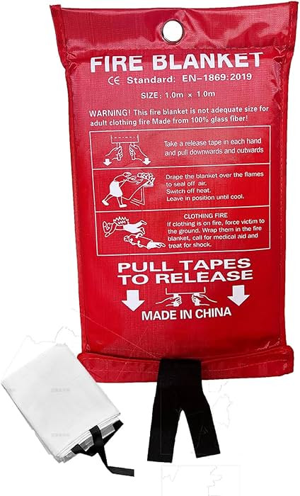 Emergency Fire Blanket - 1 Pack - Fire Suppression Blanket for Kitchen, 40” x 40” Fire Blanke... | Amazon (US)