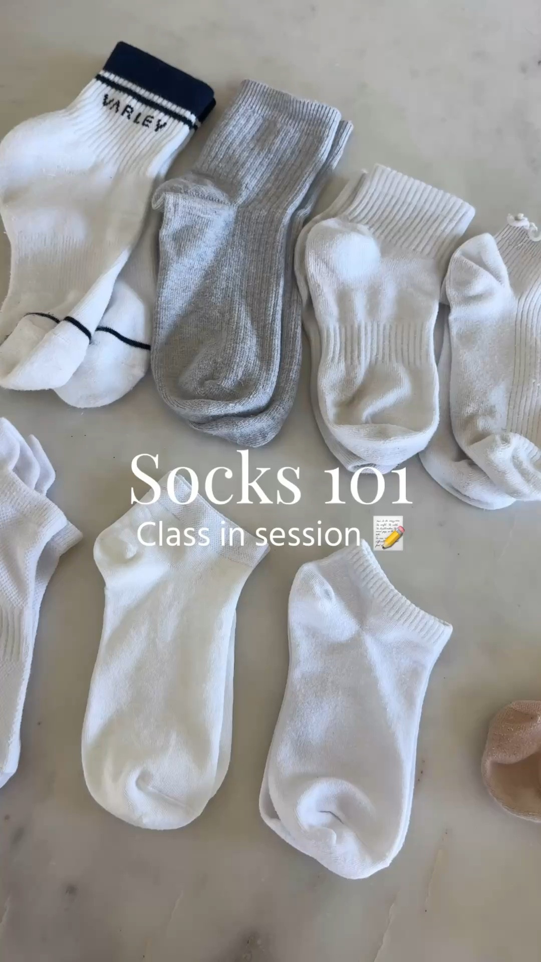 Socks 101 🧦✏️

Linked all my favorite socks below. 

A quick rundown:

Mini crew over leggings or with athletic wear. 

Mini ankles are replacing no-show socks for lifestyle outfits with shorts, cropped pants, dresses, or skirts. 

Trosuers socks are great when its cold outside for cropped or full length bottoms. 

Ballet flats and loafers are the exception when it comes to bare feet  


#LTKmomlife #LTKPetite #LTKOver40