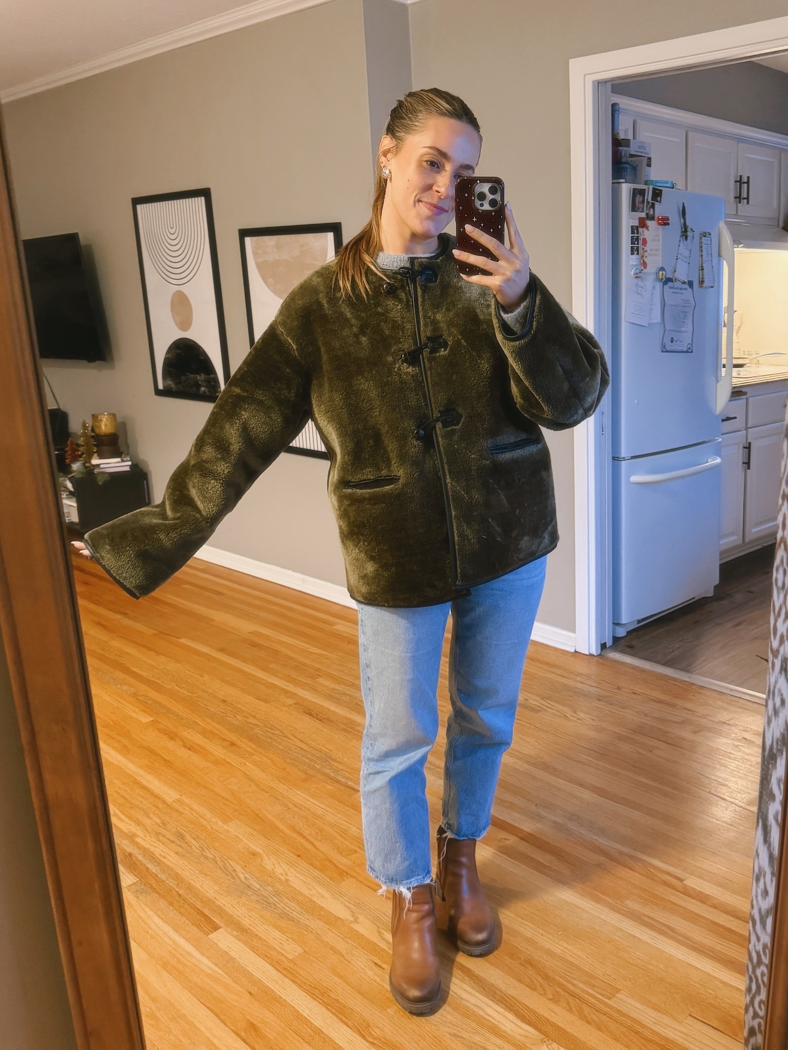 I get SO MANY compliments on this coat!! The best teddy dupe coat around and it’s under $40!