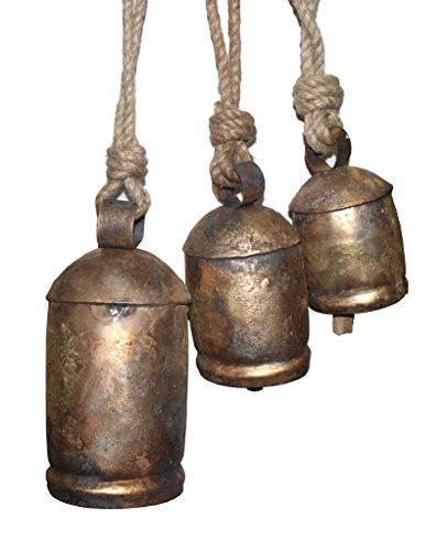 Crystalo - Set of 3 Harmony Bells - Wrought Iron with Brass Finish | Amazon (US)