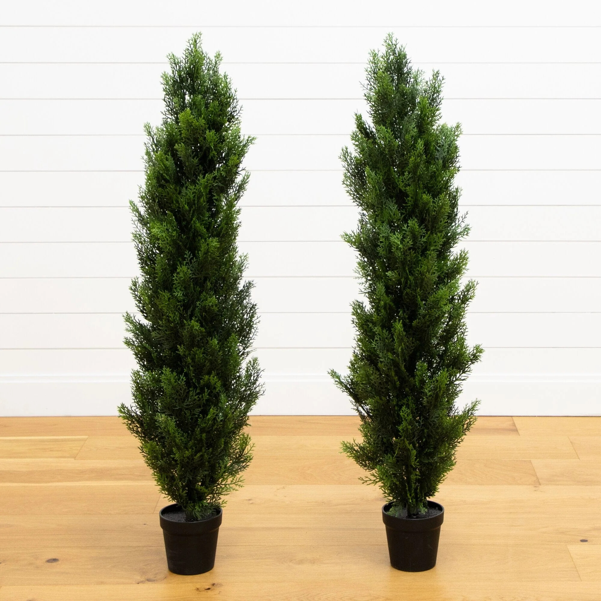 4\u2019 Artificial Topiary Cedar Tree UV Resistant (Indoor/Outdoor) - Set o | Nearly Natural