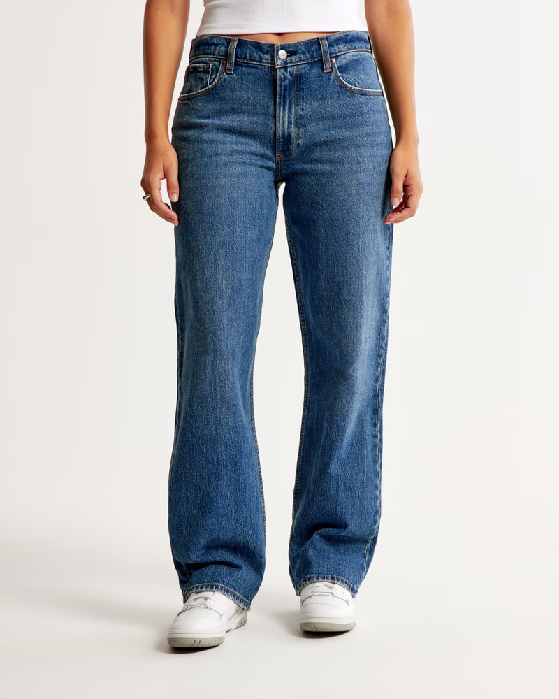 Curve Love Low Rise Baggy Jean | Abercrombie & Fitch (US)