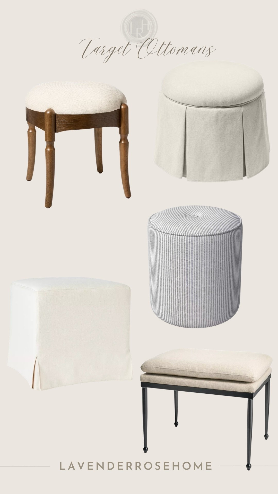 Timeless ottomans for any space.

Ottoman. Skirted Ottoman. Target Finds.

#LTKHome