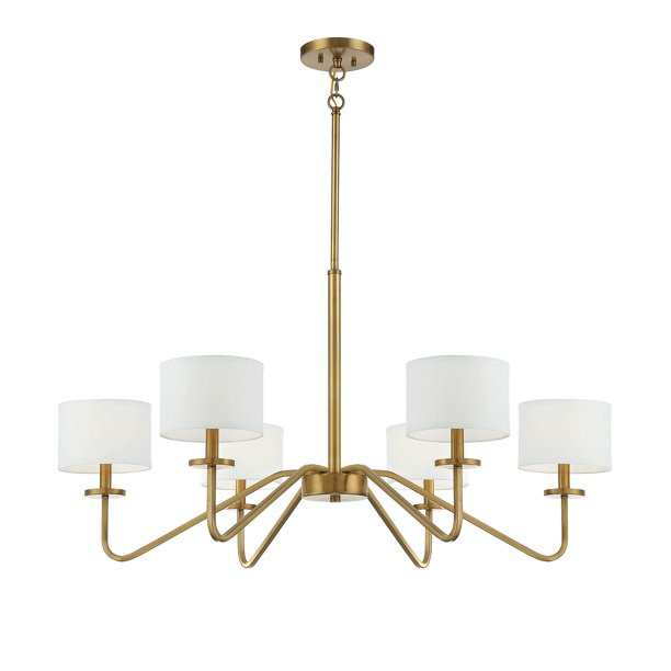 Trade Winds Lighting 6 Light Chandelier In Natural Brass - TW30097-NB - Walmart.com | Walmart (US)
