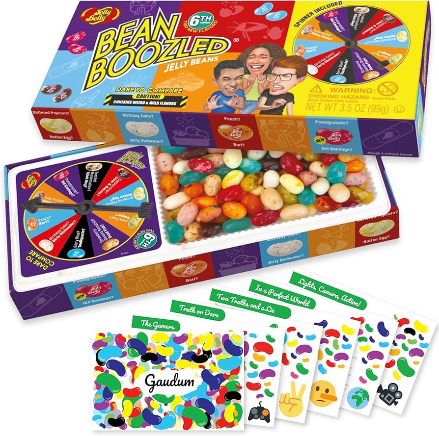Jelly Belly Bean Boozled Jelly Beans Game NEW EDITION + 5 Gaudum Jelly Bean Game Cards (For Teens... | Amazon (US)