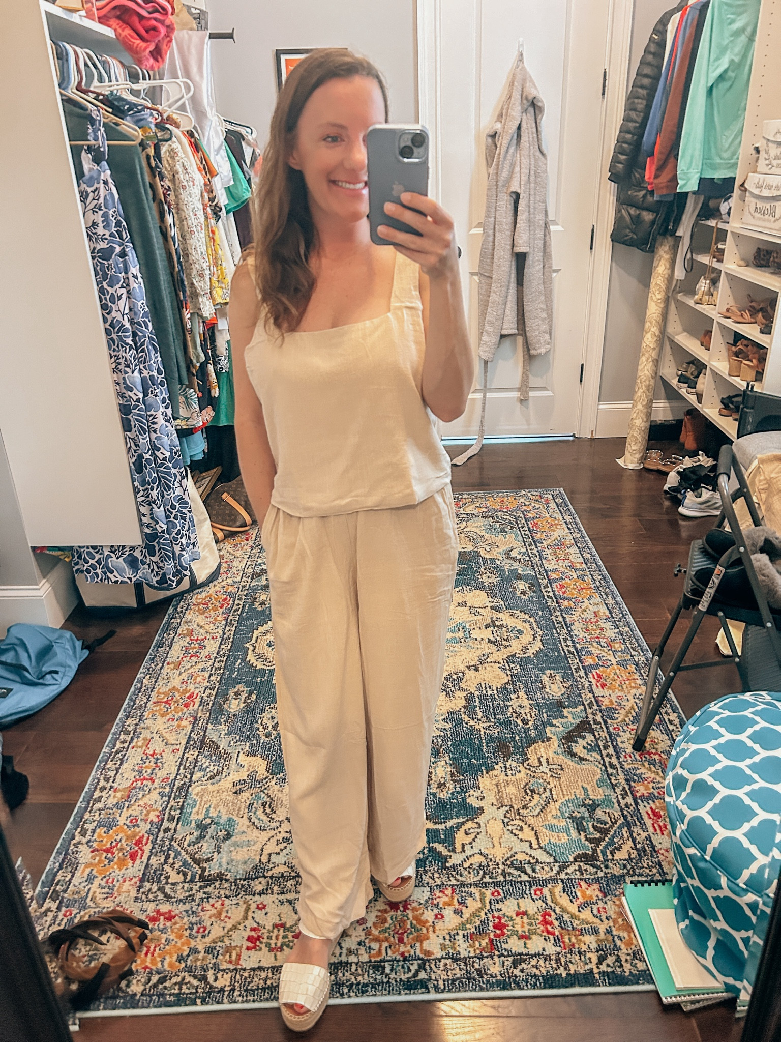 Two piece linen set
Long pants 
Cropped top 

#LTKfindsunder100 #LTKstyletip #LTKSeasonal