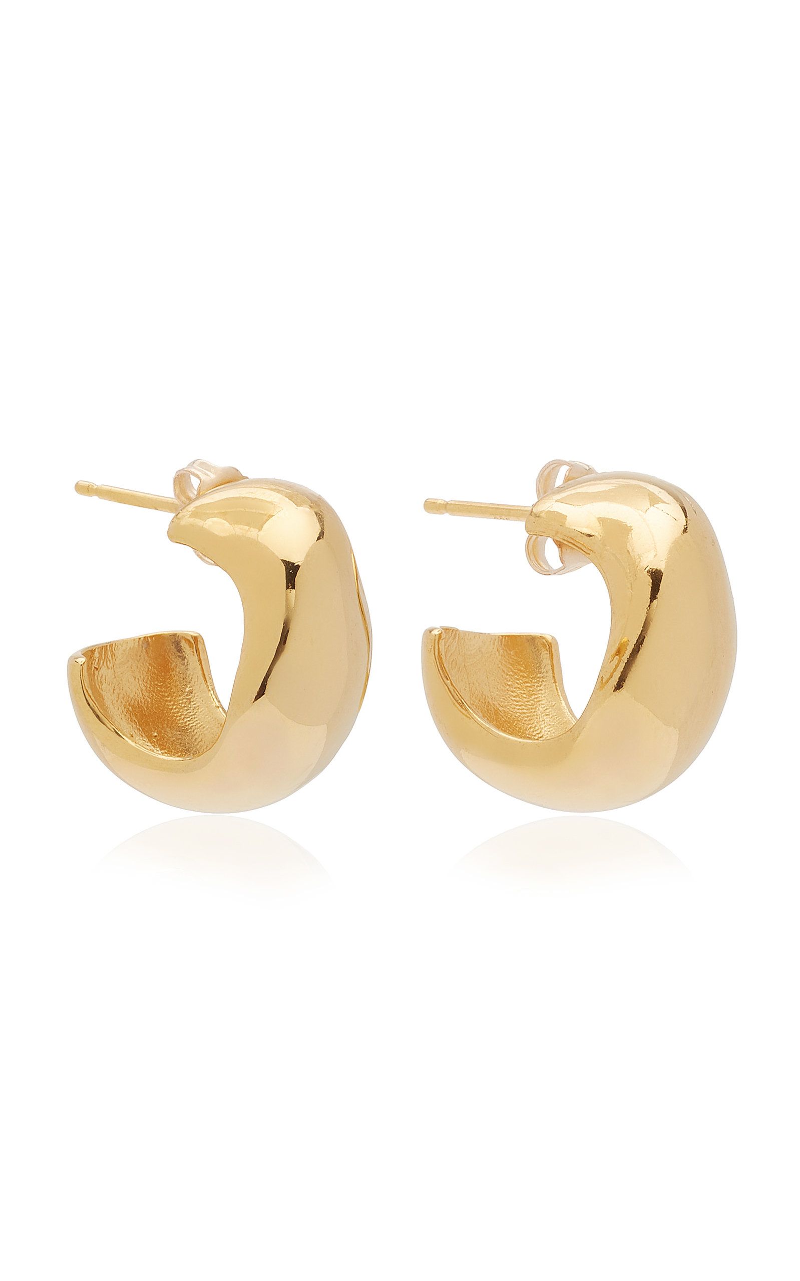 AGMES - Women's Celia Small Gold Vermeil Hoop Earrings - Gold - OS - Moda Operandi - Gifts For Her | Moda Operandi (Global)