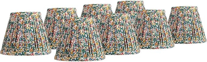 3 1/2" Top x 6" Bottom x 5" High x 5" Slant Print Lamp Shade Replacement Set of 8 Small Multi-Col... | Amazon (US)