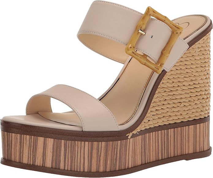 Jessica Simpson Women's Hendrya Wedge Sandal, Chalk, 7.5 | Amazon (US)