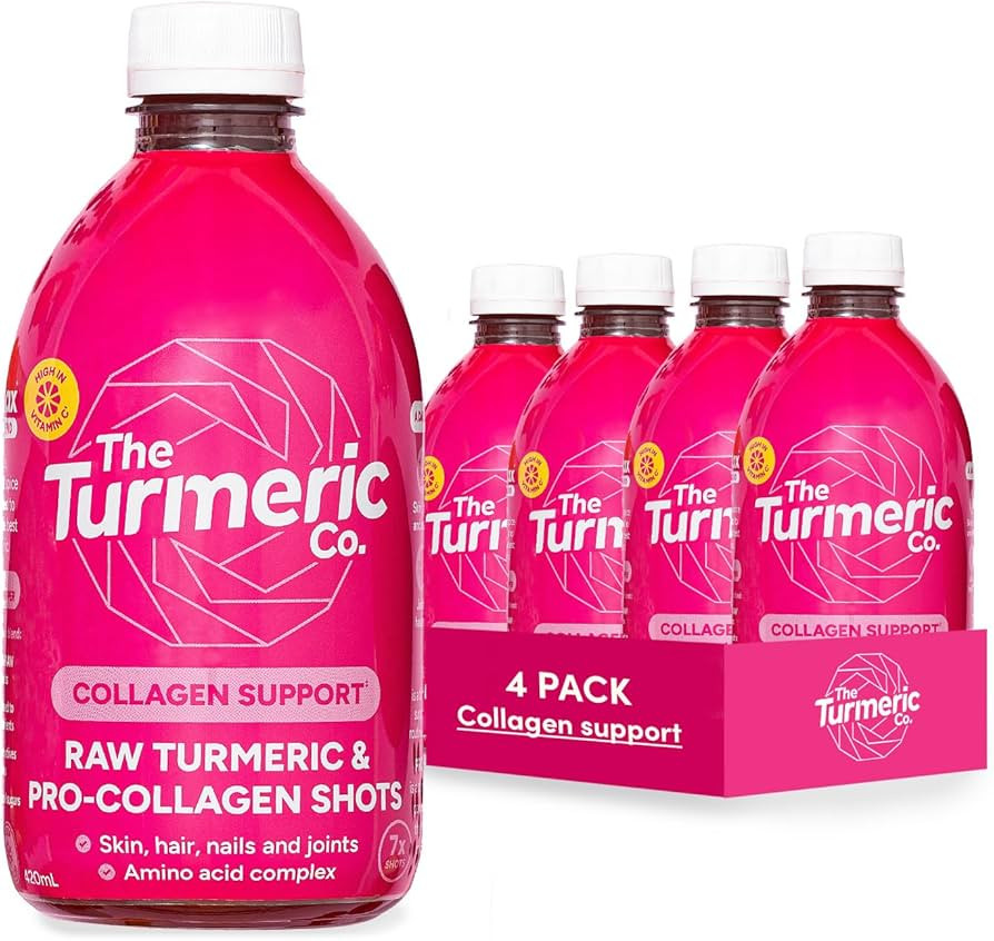 The Turmeric Co. Collagen & Turmeric Shots | 28 Shots | Natural Vegan Cold-Pressed Ingredients | ... | Amazon (UK)