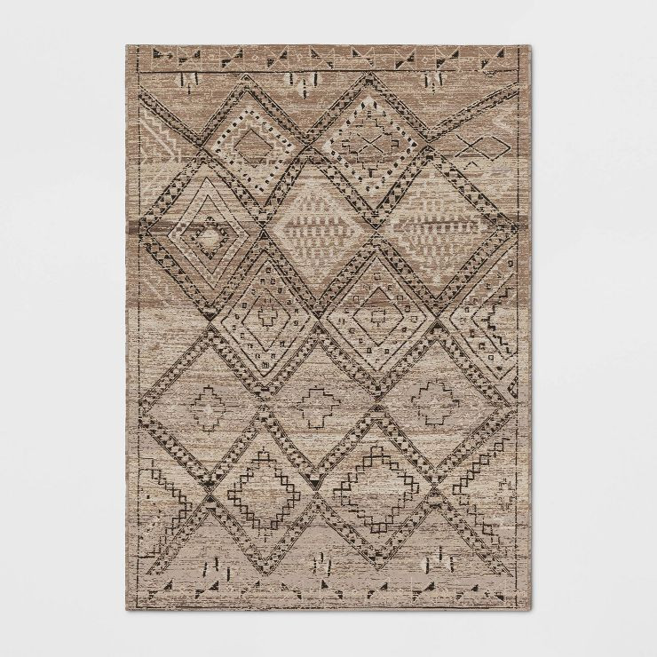 Diamond Moroccan Outdoor Rug Tan - Threshold™ | Target