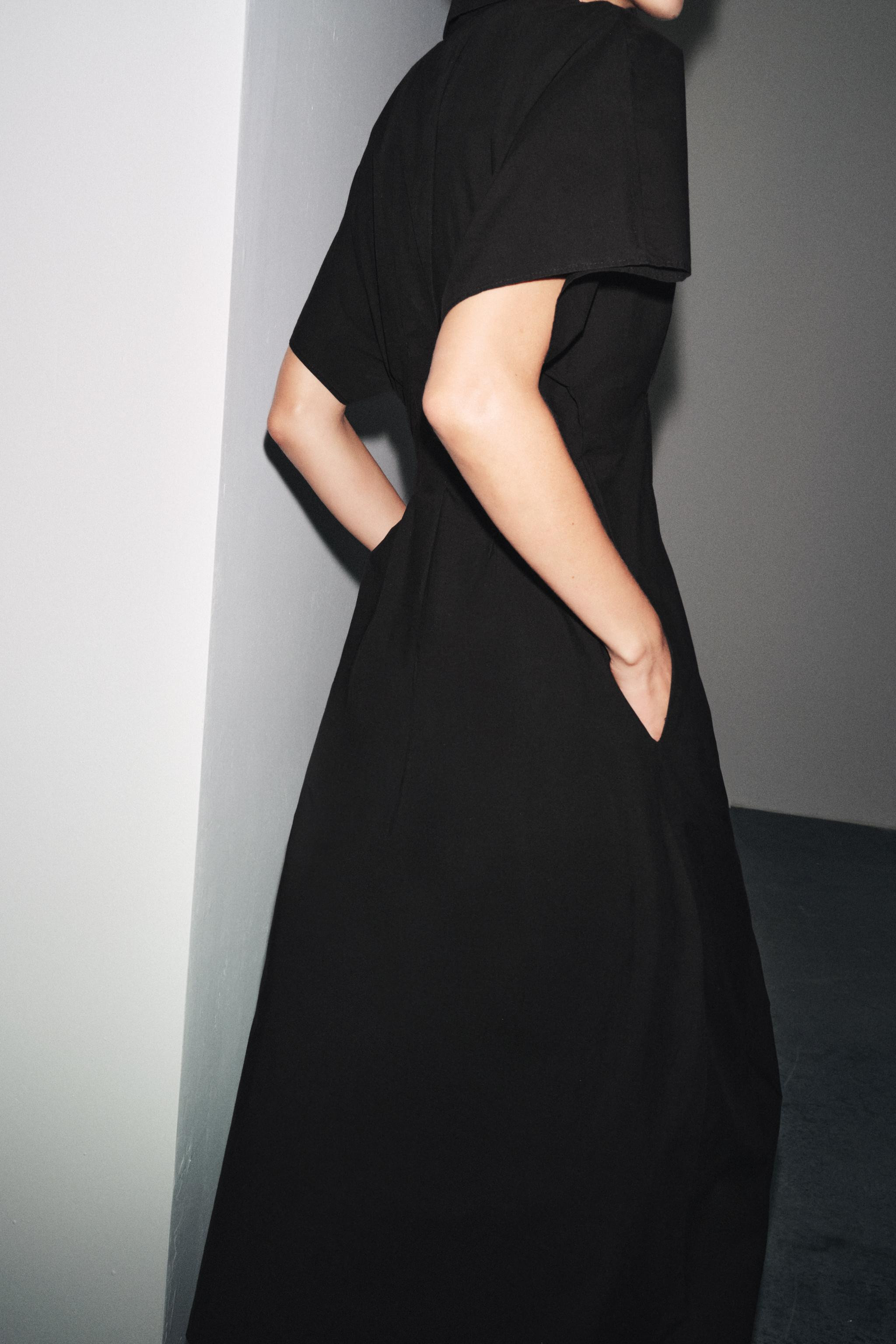 ZW COLLECTION SHORT SLEEVE POPLIN DRESS | Zara US