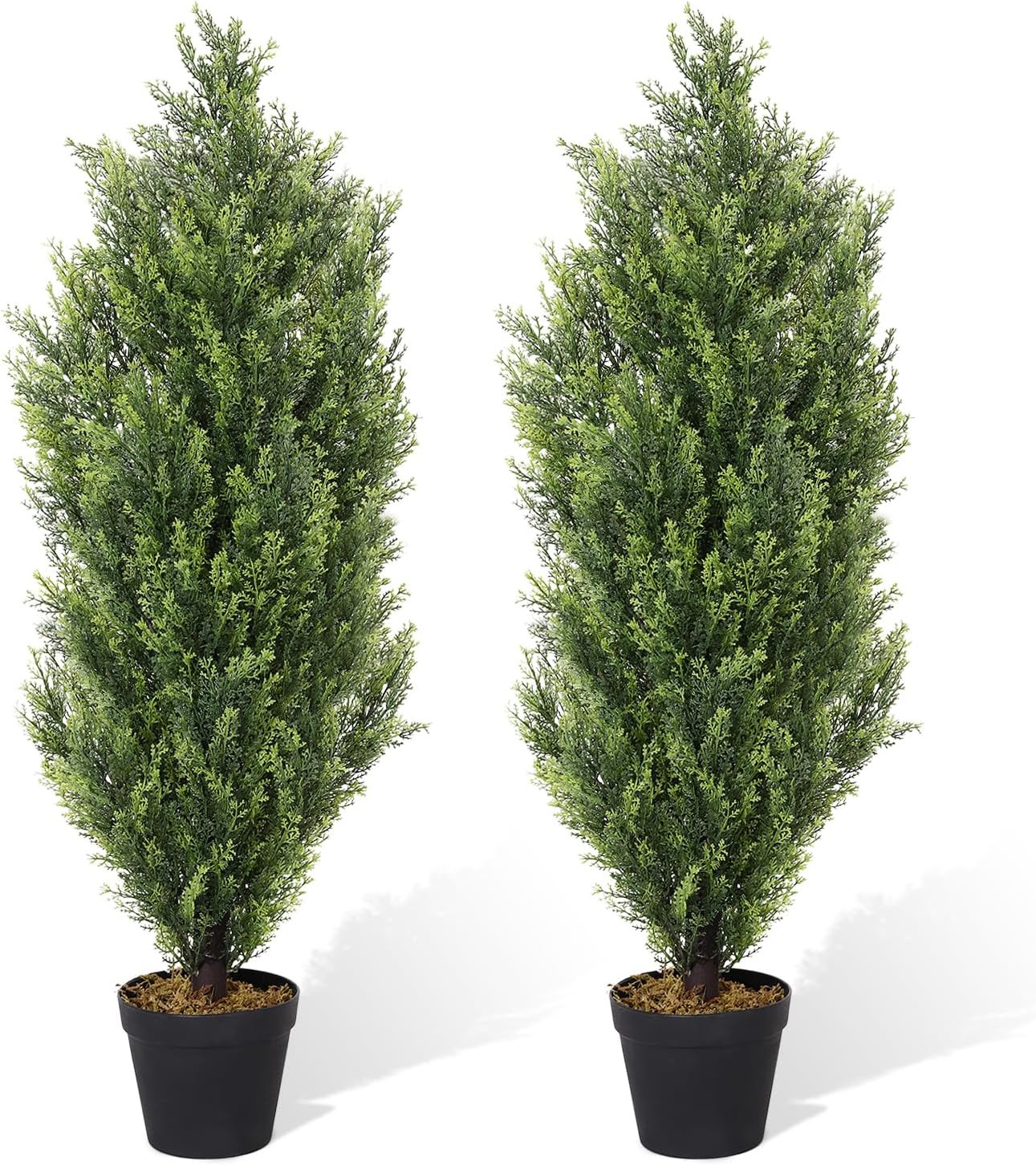 THE BLOOM TIMES 3ft Topiary Trees Artificial Outdoors Set of 2 Fake Outdoor Cedar Pine Plants Fau... | Amazon (US)