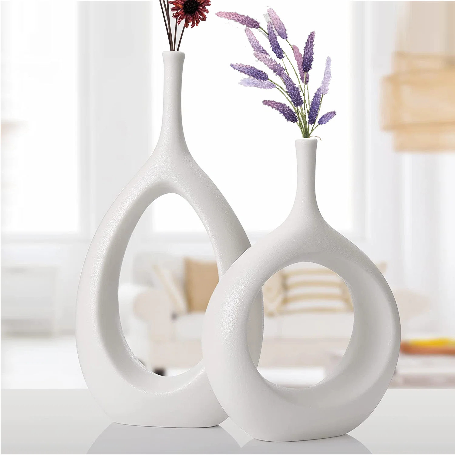 Orren Ellis 2 Piece Dinges Ceramic Table Vase Set & Reviews | Wayfair | Wayfair North America