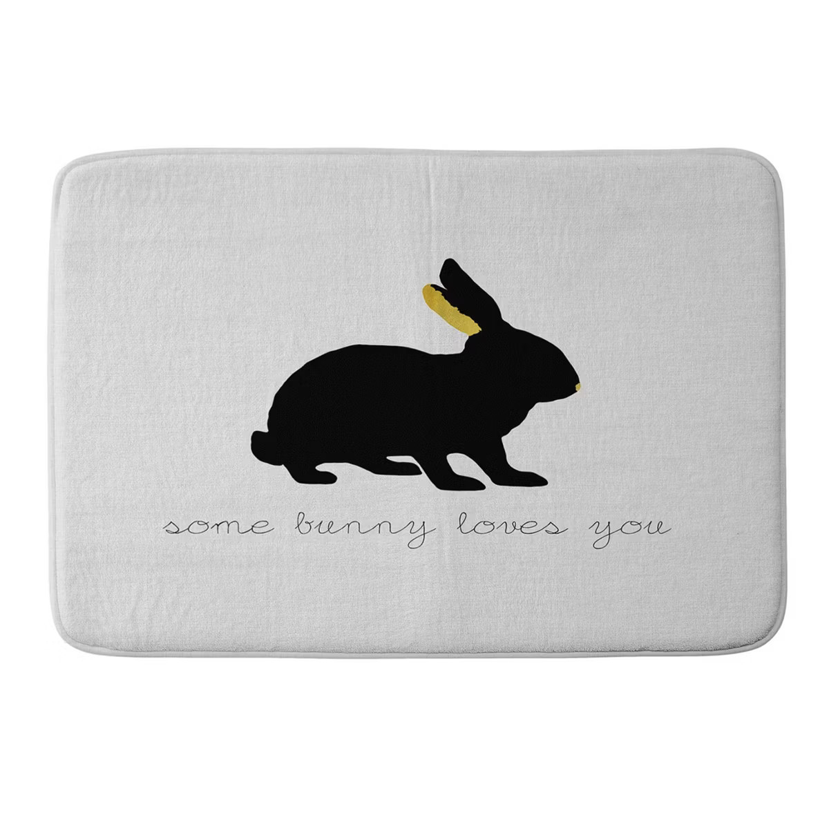 Deny Designs Orara Studio Some Bunny Loves You Memory Foam Bath Rug: Microfiber, Machine Washable... | Target