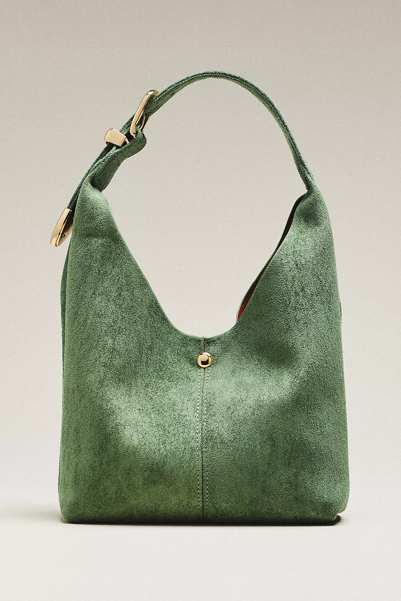 By Anthropologie Love Knot Faux Suede Mini Buckle Slouchy Bag | Anthropologie (US)