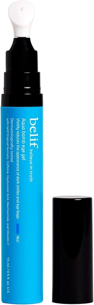 belif Aqua Bomb Cooling Eye Gel - Caffeine & Hyaluronic Acid for Puffiness & Hydration, Niacinami... | Amazon (US)