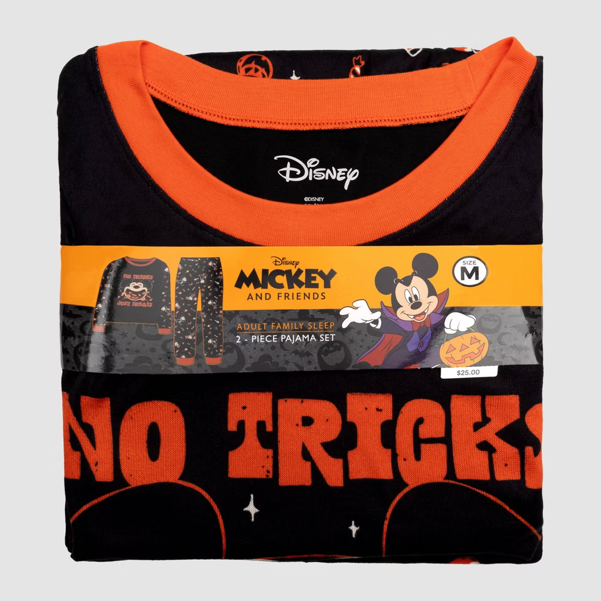 Men's Mickey Halloween 2pc Sleep Pajama Set - Black | Target