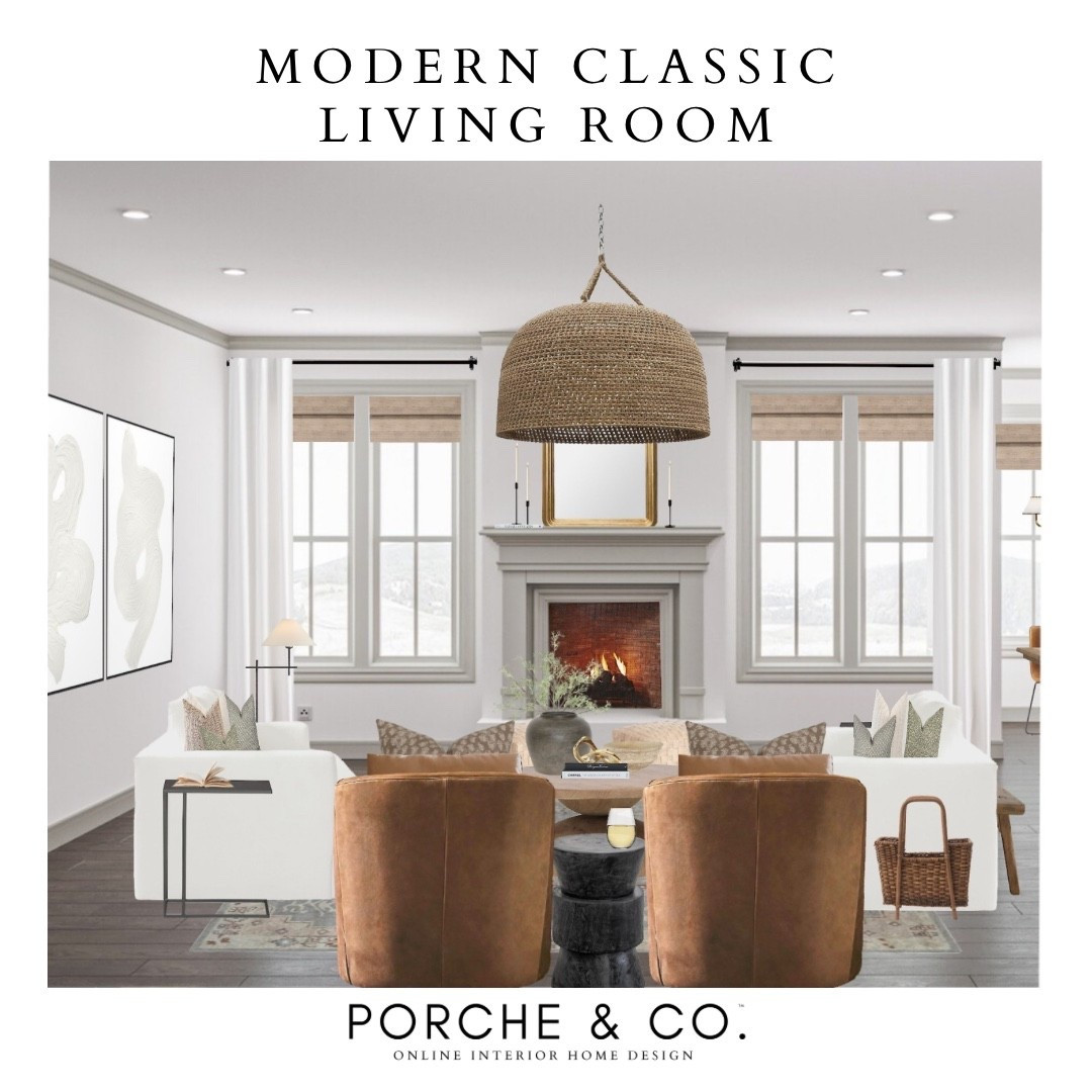 Warm, timeless, and elevated 🤎 This Modern Classic Living Room pairs cozy neutrals with rich textures and natural accents, creating the perfect balance of comfort and sophistication. Living Room Online Interior Design by Porche & Co.

Do you want to bring our dreamy Modern Classic style interior design into your own home? 🏡 You’re in luck! Reserve our Online Interior Design packages today -> https://porcheandco.com/edesign ✨ We can’t wait to work with you & design your home with #porcheandco

#porcheandco #visionboard #moodboard #interiordesign #virtualdesign #modernclassic #livingroomdesign #onlineinteriordesign #neutralstyle #cozyandchic

#LTKOver40 #LTKHome #LTKStyleTip