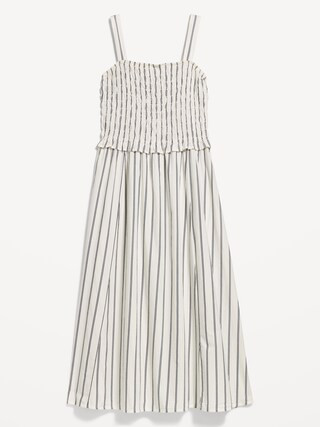 Fit & Flare Smocked-Bodice Midi Dress | Old Navy (US)