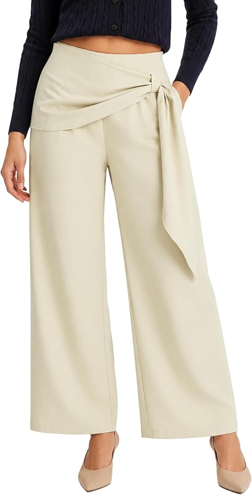 Orolay Dress Pants Women Elegant Wide Leg Work Pant Business Casual Outfits | Amazon (US)