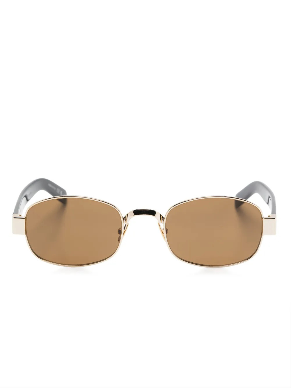 Saint Laurent Eyewear oval-frame Sunglasses | Gold | FARFETCH | Farfetch Global