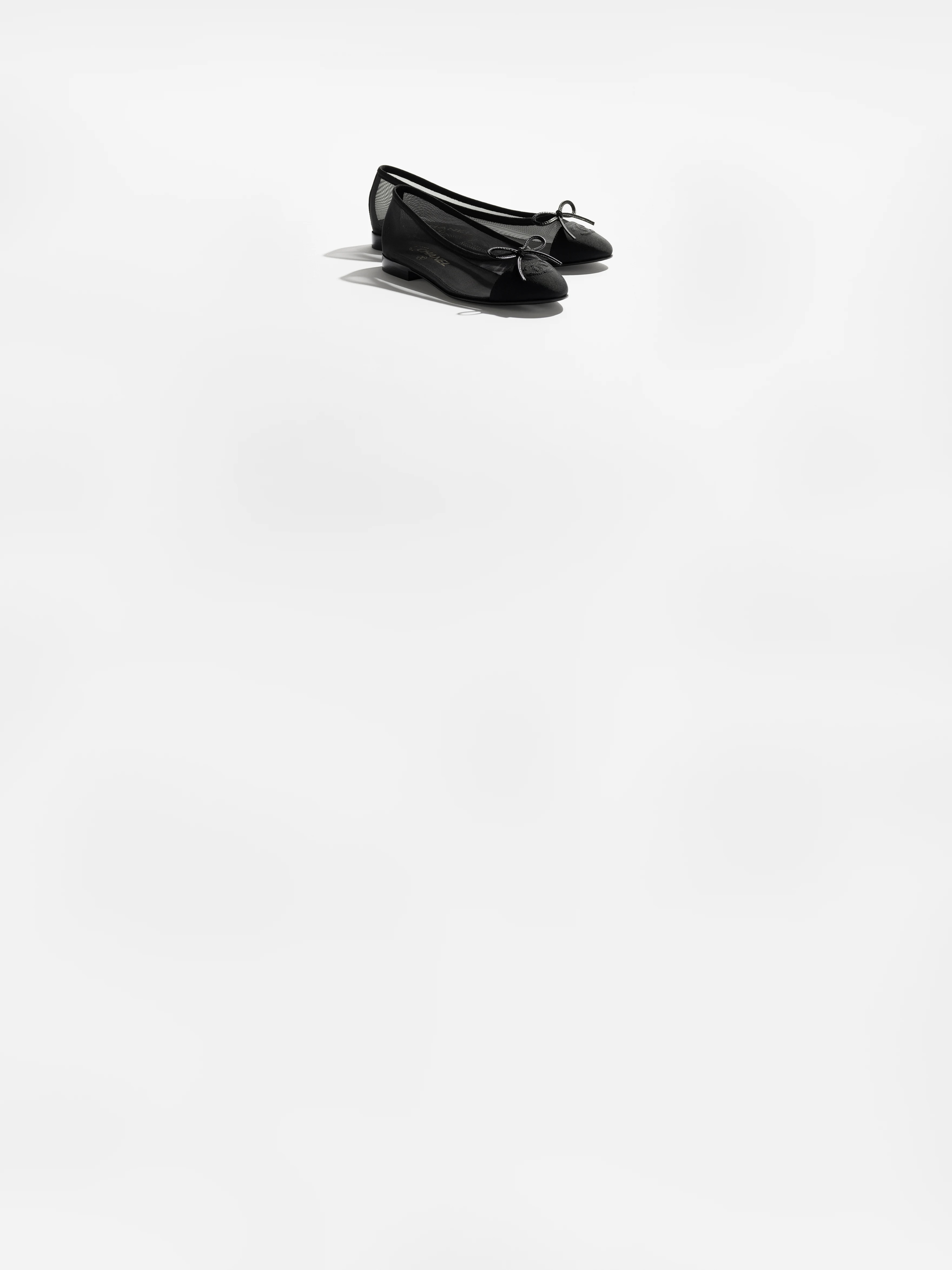 Ballet flats - Mesh & grosgrain, black — Fashion | CHANEL | Chanel, Inc. (US)
