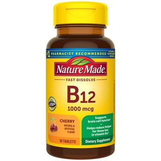 Nature Made Vitamin B12 Sublingual 1000 mcg Sugar Free Fast Dissolve Tablets, 50 ct | CVS | CVS Health