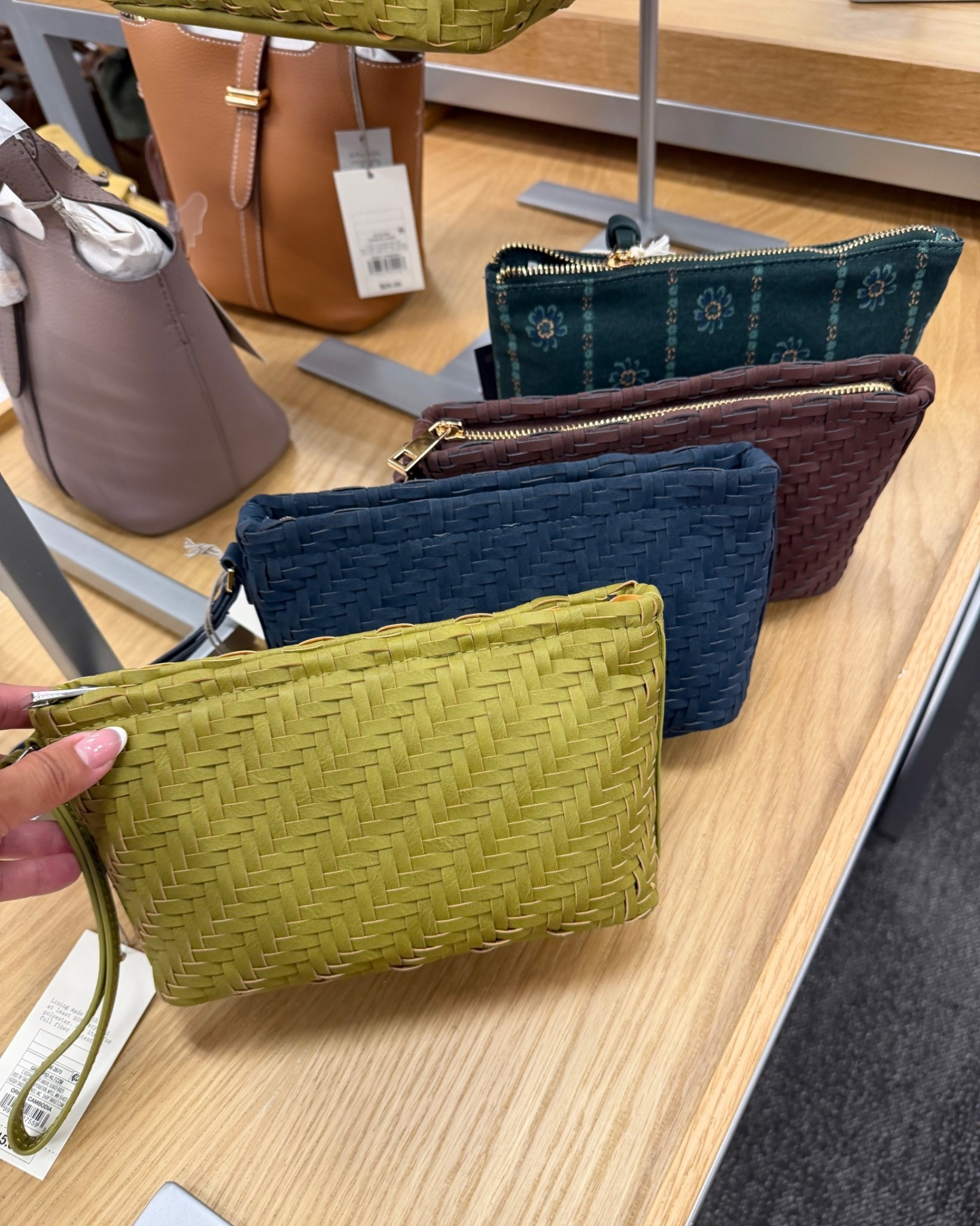 New woven wristlet pouches!