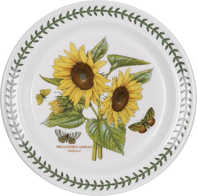 Portmeirion Botanic Garden Dinner Plate, Sunflower Motif, Set of 6 | Amazon (US)