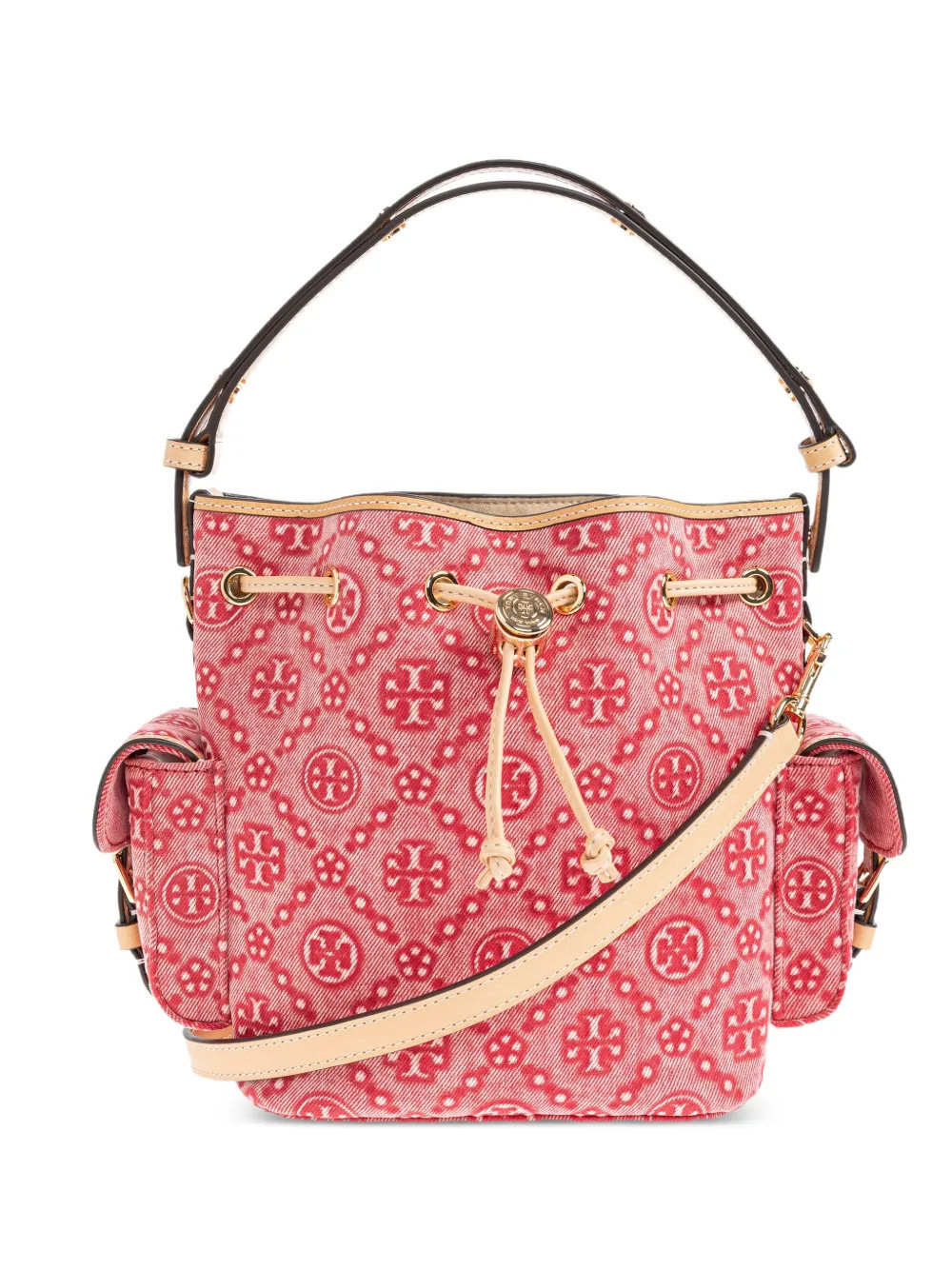 Tory Burch T-Monogram bucket bag - Red | Farfetch Global