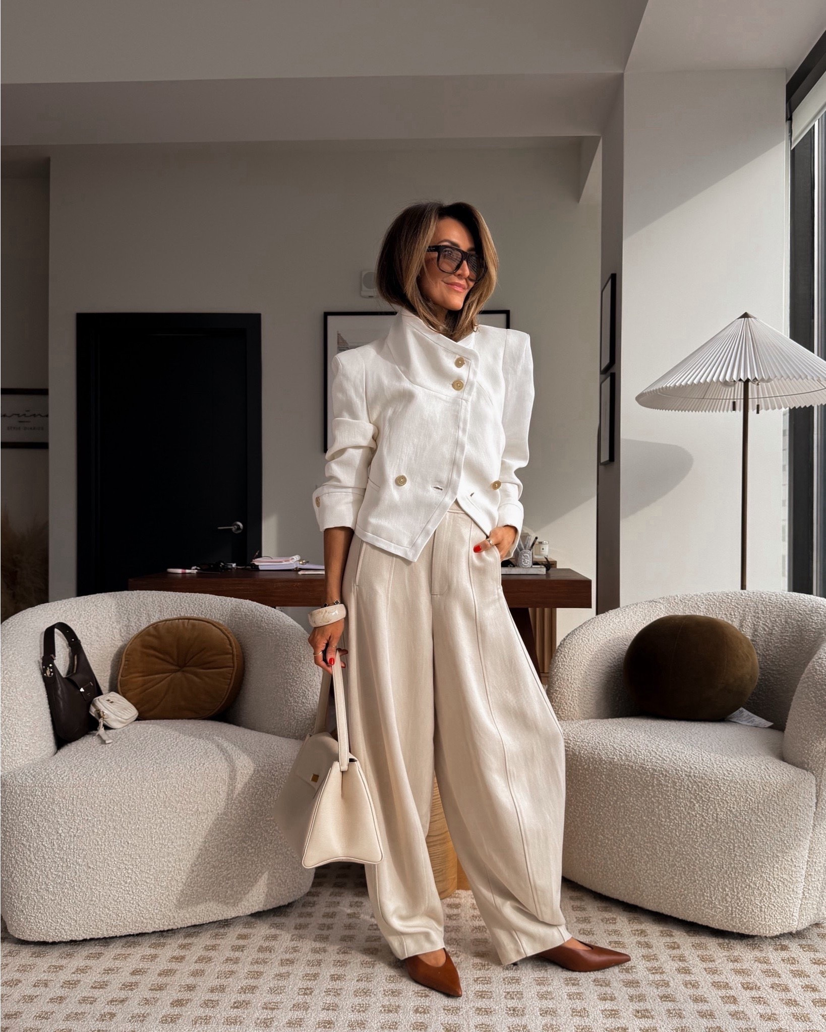 Love this structured jacket and flowy pants, sweaters and a flowy Bermuda set! So great for transitioning seasons! All size xs 



#LTKOver40 #LTKootd #LTKSeasonal