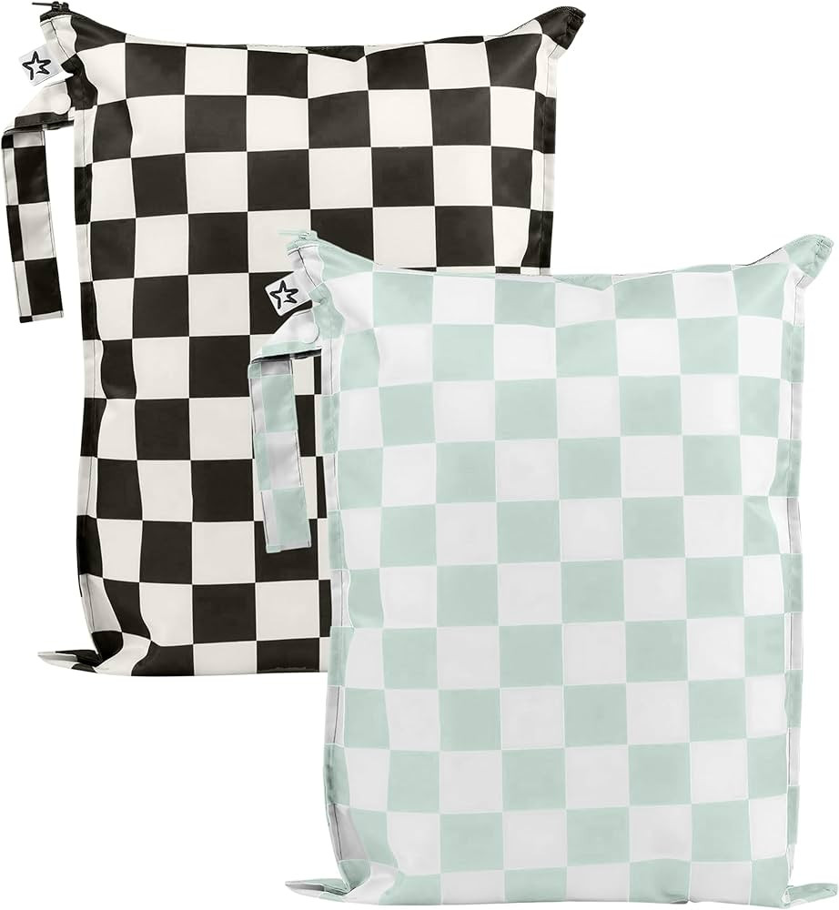 Tiny Twinkle Mess-proof Waterproof Wet Dry Bag | 2 Pack Reusable for Swimsuits, Gym & Baby Clothe... | Amazon (US)