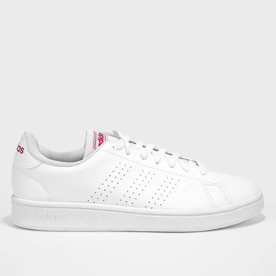 Tênis Adidas Advantage Base Masculino - Branco+Vermelho | Netshoes (BR)