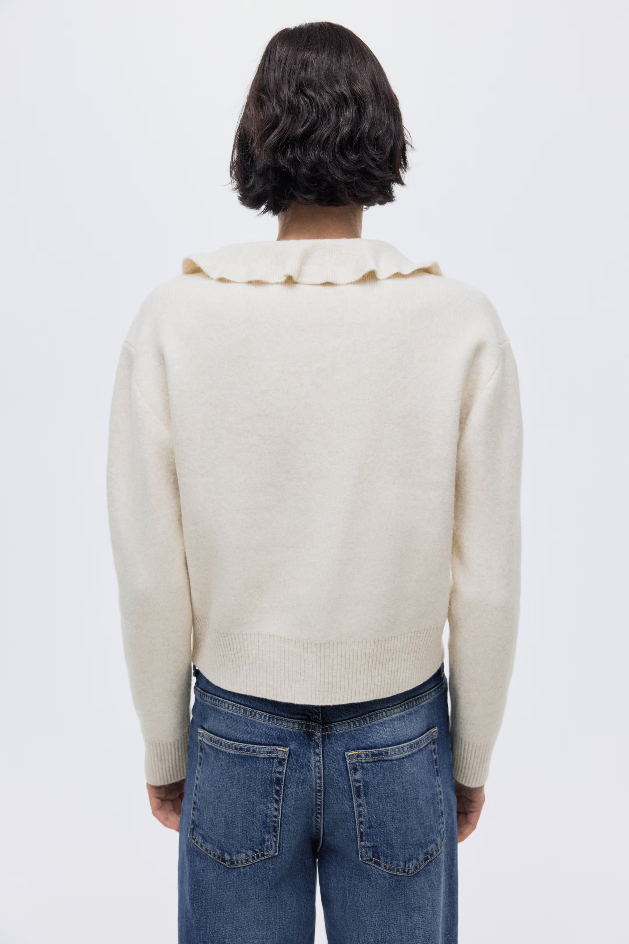 Cardigan mit Kragen - Hellbeigemeliert - Ladies | H&M AT | H&M (DE, AT, CH, NL, FI)
