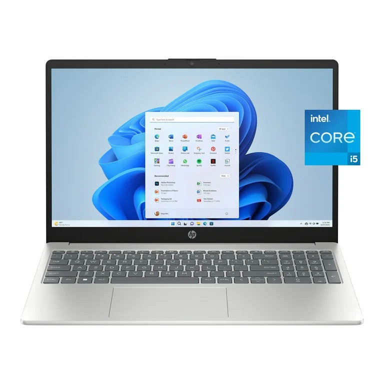 HP 15.6 inch Windows Laptop Intel Core i5-1235U 8GB RAM 256GB SSD Silver | Walmart (US)