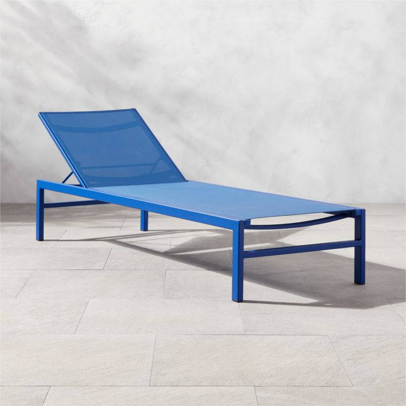 Idle Cobalt Sun Lounger + Reviews | CB2 | CB2