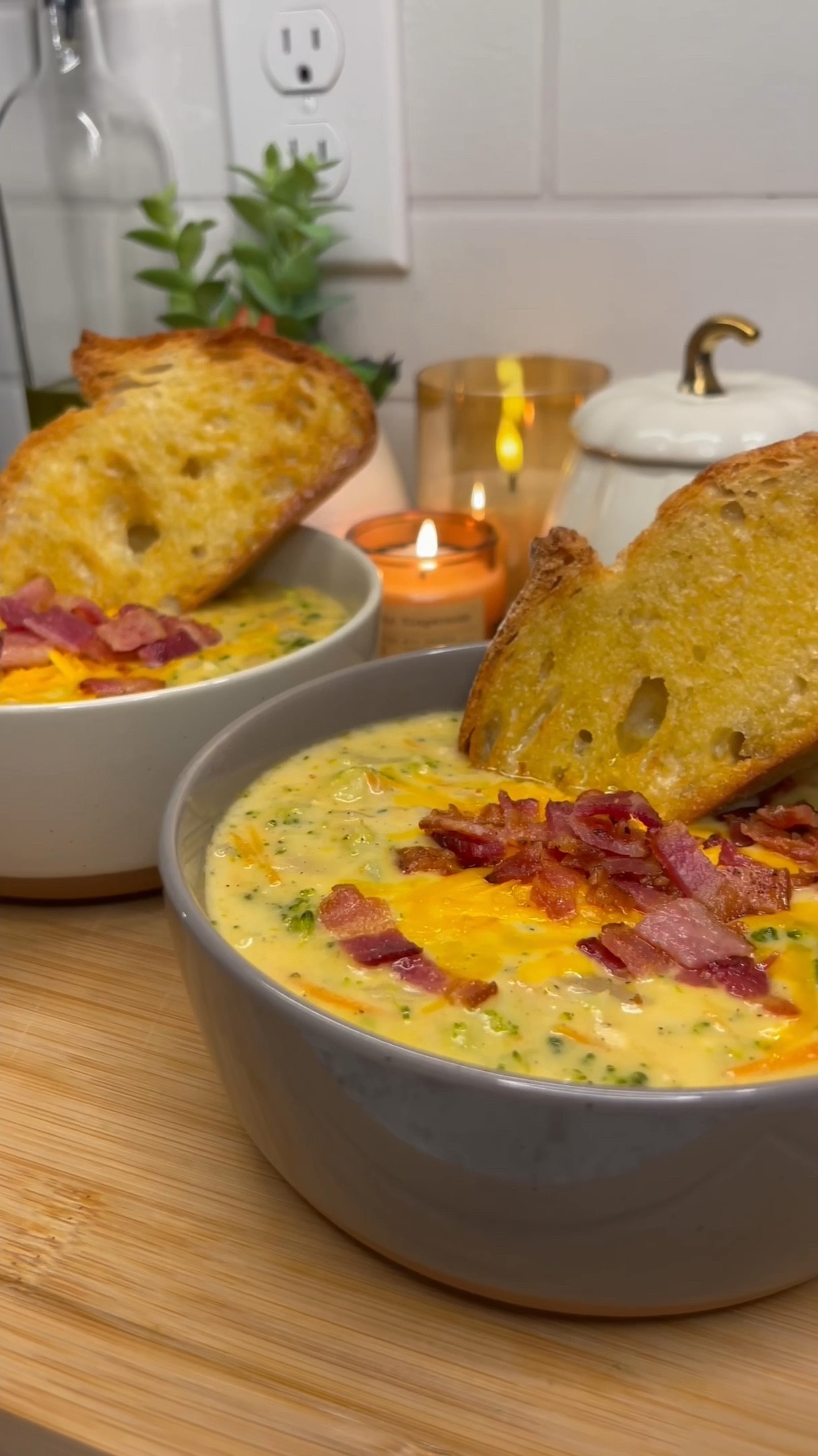soup season is here & broccoli cheddar is one of the best🥦🧀🥖topped with crispy bacon bits and served with crunchy buttered bread- so delicious!

this recipe has over 19 million views on tik tok 🫶 linked all my favorite kitchen items so you can make it too! all made in one pot for easy cleanup!

Ingredients:
- 1 white medium onion, diced
- 5-6 cloves garlic, minced
- 1 tbsp olive oil
- 3 tbsp butter
- salt, pepper, onion & garlic powder (about 2 tsp each)
- 1/4 cup flour
- 4 cups chicken broth
- 1/2 cup 2% milk
- 1/2 cup half & half
- 2 cups cheddar cheese, freshly grated
- about 2 cups broccoli, roughly chopped
- about 1 cup shredded carrots
*optional
- bacon
- toasted & buttered french bread

#LTKHome #LTKFamily #LTKSeasonal