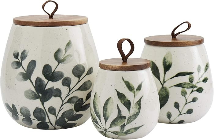 TTU Tabletops Gallery 3 Piece Ceramic Canister Set - Kitchen Storage | Amazon (US)