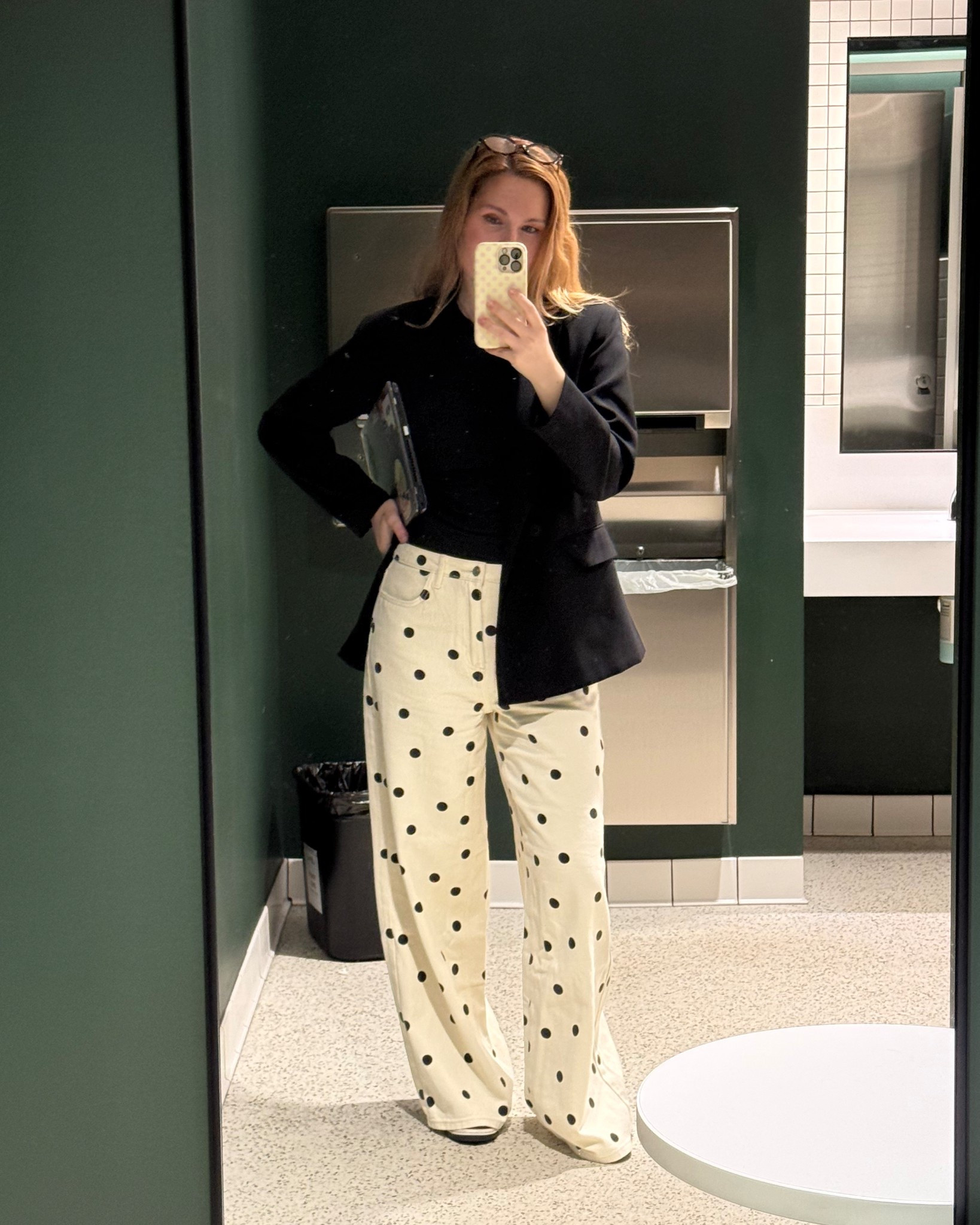 Polka dot everything 😁 blazer is old oversized Zara!

#LTKworkwear