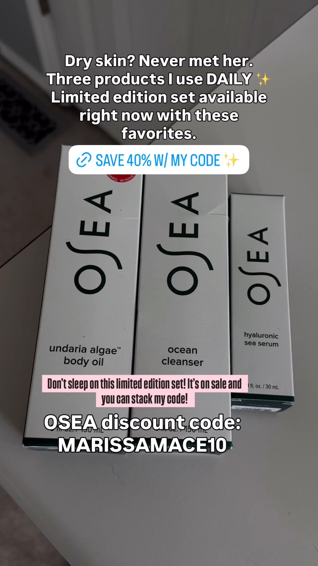 Clean skincare at its finest!
OSEA discount code: MARISSAMACE10


#LTKgrwm #LTKBeauty #LTKselfcare
