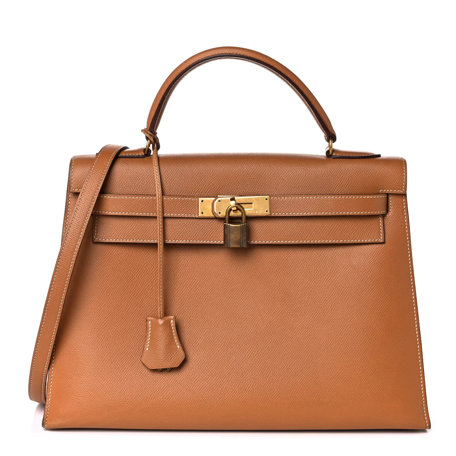 HERMES Courchevel Kelly Sellier 32 Naturelle | FASHIONPHILE | Fashionphile