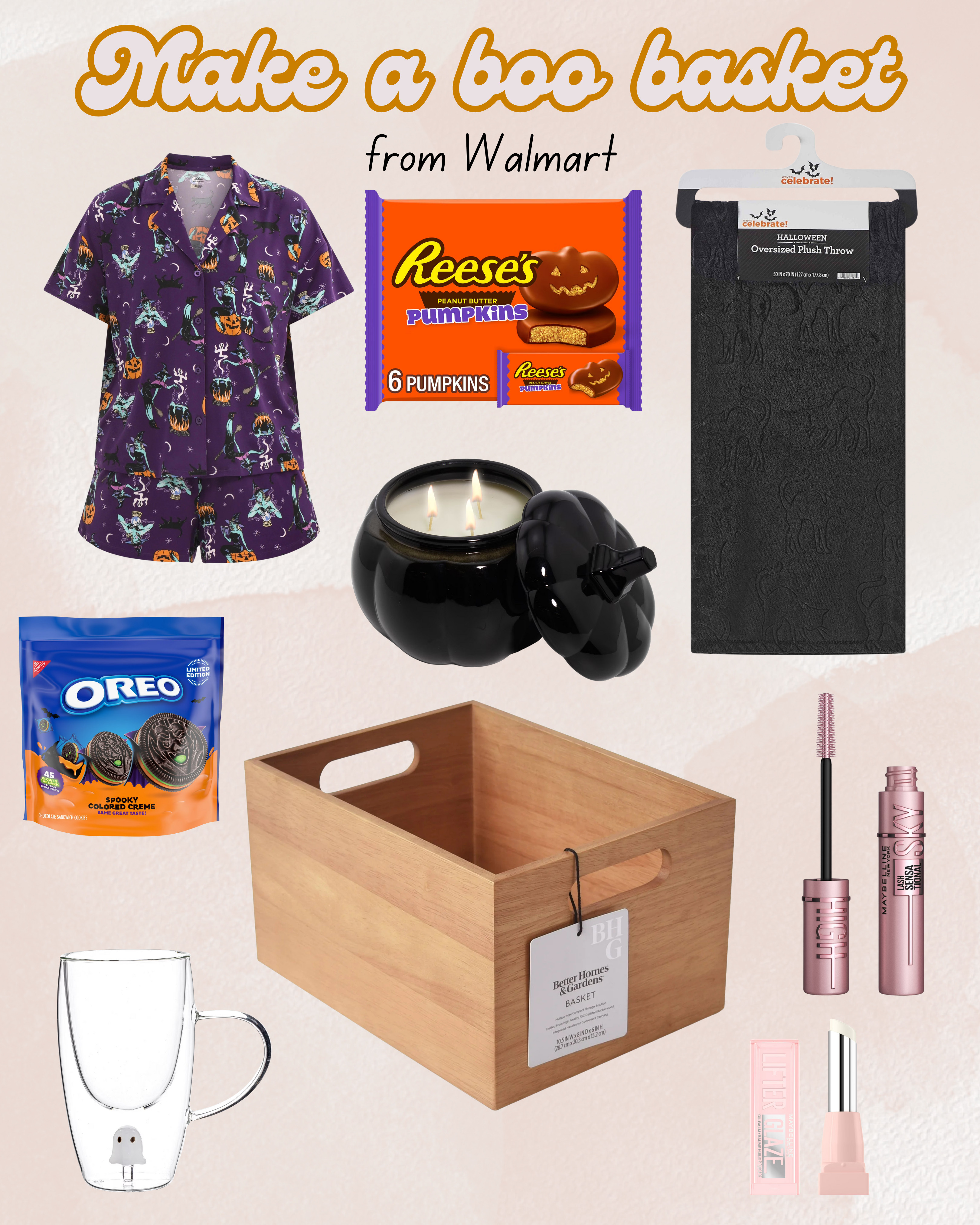 Make your boo a boo basket!  Find affordable and cute items from Walmart.  Everything from snacks, to candles, to beauty items, to cozy finds they have it all! #walmartfinds 

 

#LTKHalloween #LTKSeasonal #LTKKids