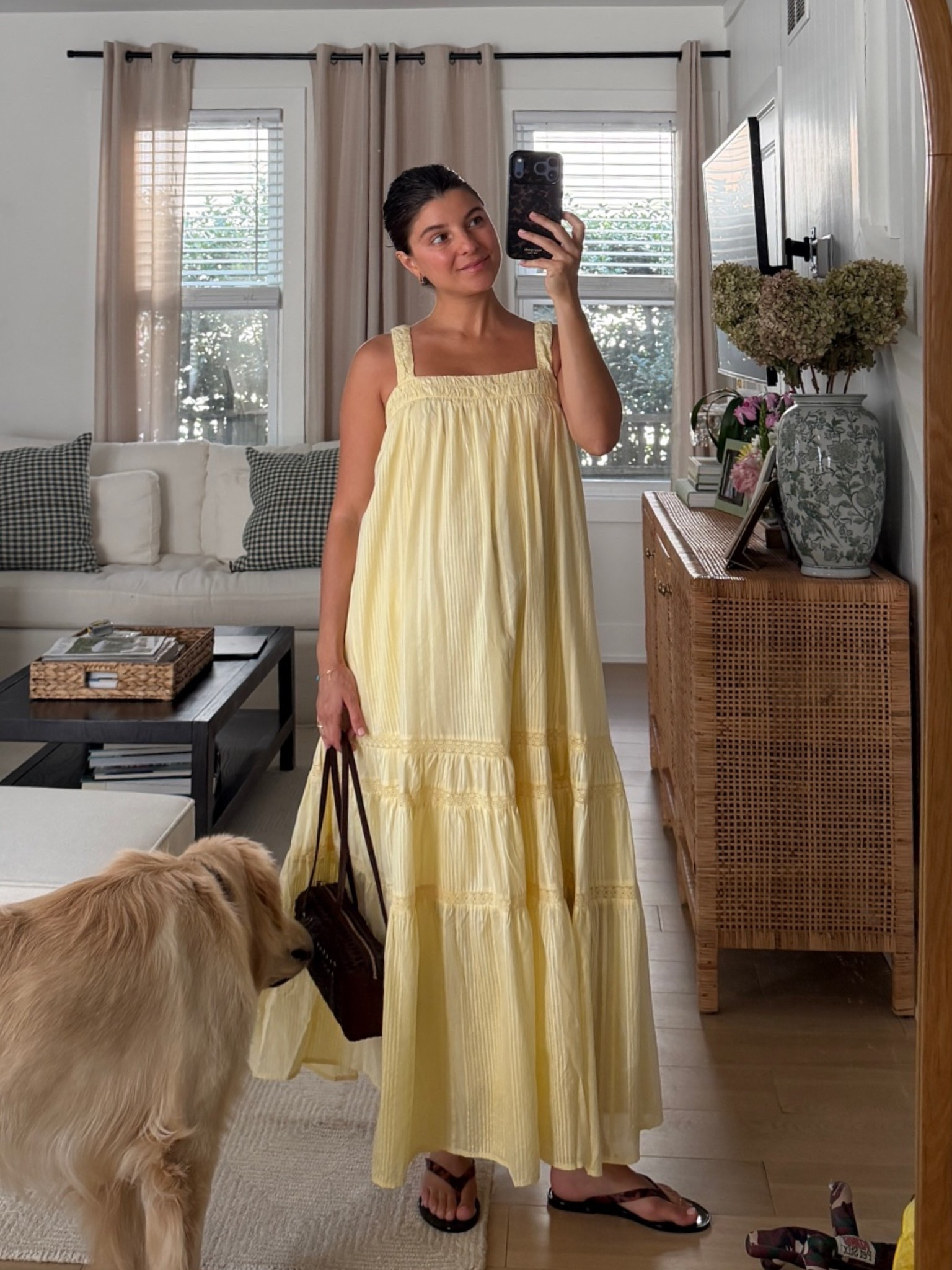 wearing small petite in dress. So comfortable! bag and jelly flip flops also linked

#LTKBump #LTKPetite #LTKdayinmylife