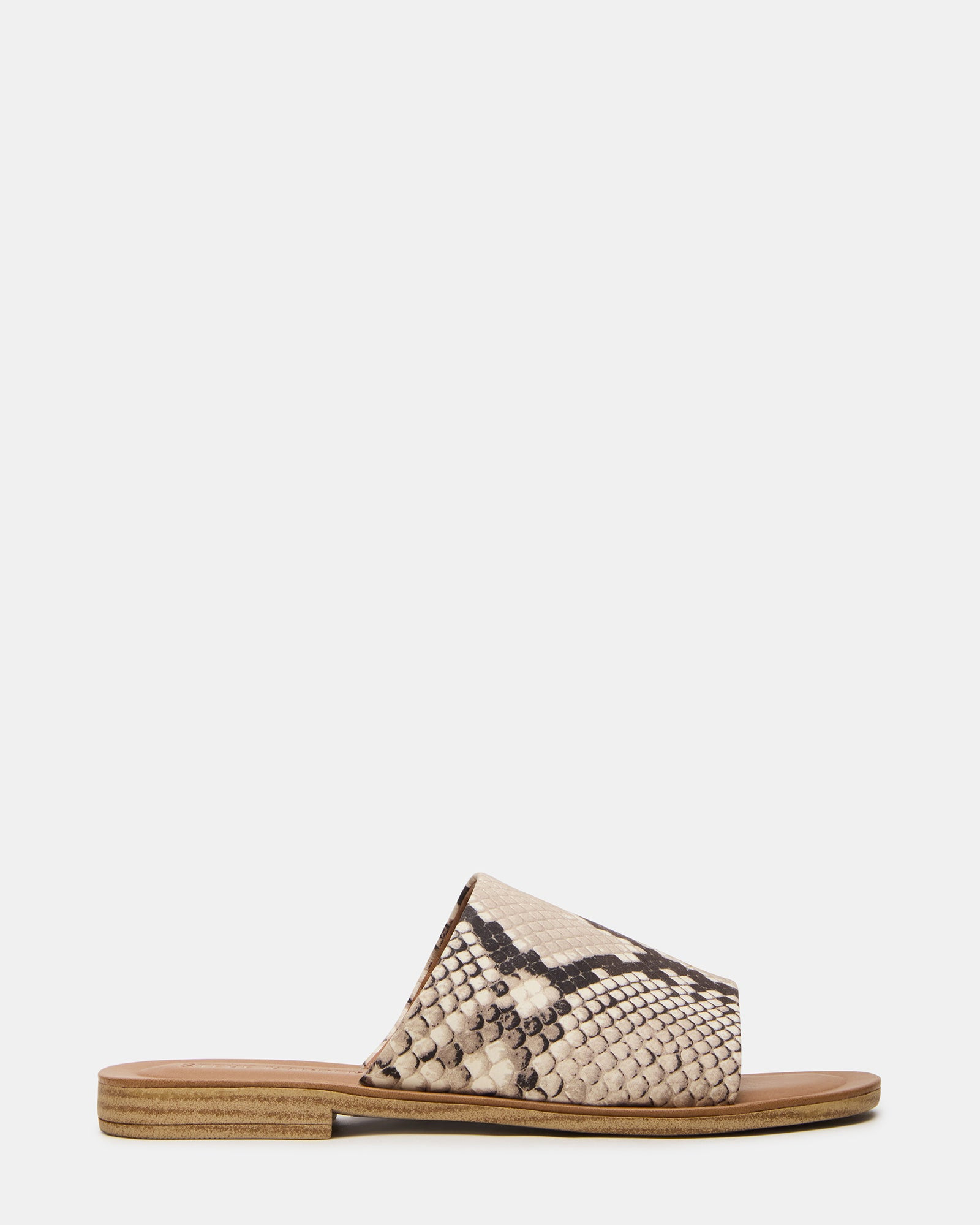 Steve Madden Women's Kipp Square Toe Sandals - Natural Snake - Size 6 - Synthetic | Steve Madden (US)