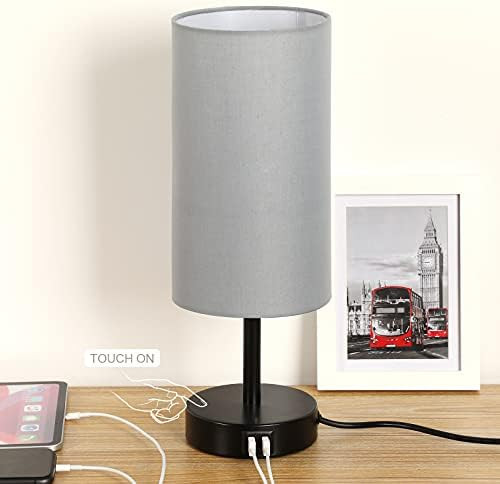 Bedside Lamp with USB Port - Touch Control Table Lamp for Bedroom Modern 3 Way Dimmable Nightstand L | Amazon (US)